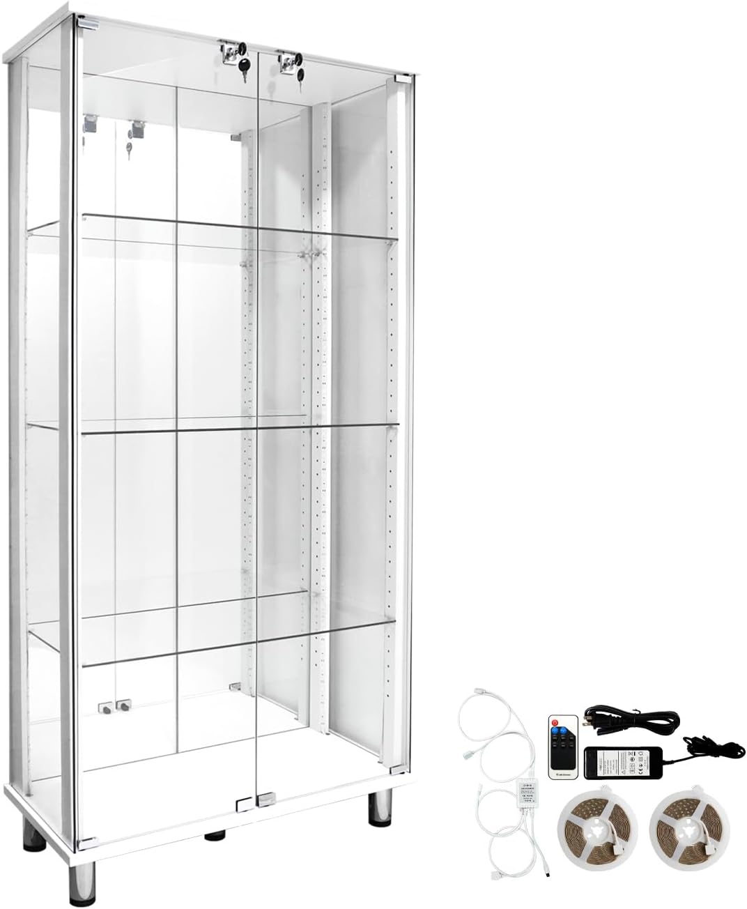 674 ニトリ エスペルト ダイニングテーブル ガラス天板 伸長式 白